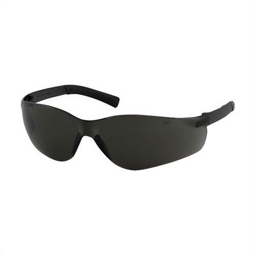 Bouton® 250-06-5521 Zenon Z13™ Lightweight Protective Glasses, Anti-Fog/Anti-Scratch, Gray Lens, Rimless Polycarbonate Frame, Dark Gray