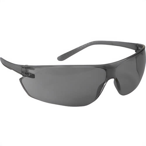 Bouton® 250-14-0521 250-14 Eye Protection Safety Glass, Anti-Scratch/FogLess® 3Sixty™, Grey Lens, Rimless Frame, ANSI Z87.1-2020