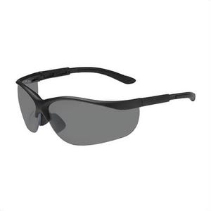 Bouton® 250-21-0401 Hi-Voltage AC™ Dual Lens Protective Glasses, Anti-Scratch, Gray Lens, Semi-Rimless Frame, Black