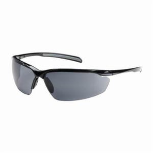 Bouton® 250-33-0021 Commander™ Dual Lens Lightweight Protective Glasses, Anti-Fog/Anti-Scratch, Gray Lens, Semi-Rimless Frame, Glossy Black