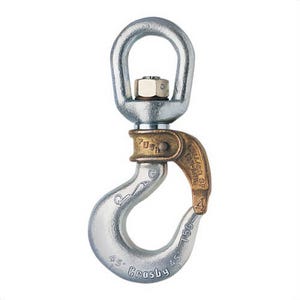 Bullard® 1050309 BL-C Golden Gate® Closed Swivel Bail Hook with Tip-Lok® Self-Closing Gate, #11 Trade, 8.3 ton Load, Swivel Attachment