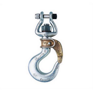 Bullard® 1051728 BL-G Golden Gate® Open Swivel Bail Hook with Rollox® Manual Closing Gate, #5 Trade, 2.3 ton Load, Swivel Attachment, Steel Alloy