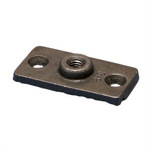 nVent Caddy 365M0037EG Wall/Ceiling Plate, For Use with Hanger Rod, 3/8 in Rod, 1/4 in Hole, 2 in Maximum Pipe, 180 lb Static Load, Malleable Iron