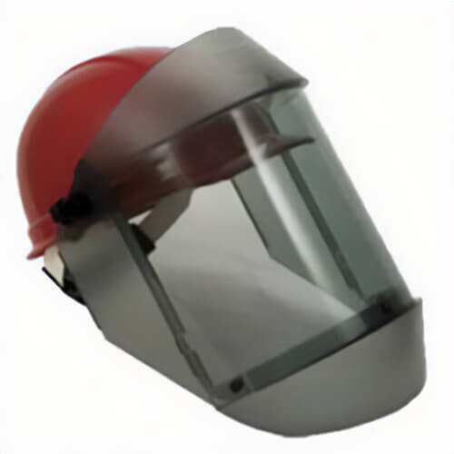Cementex AFS-180 Arc Flash Face Shield and Hard Hat, Gray, 12+cal