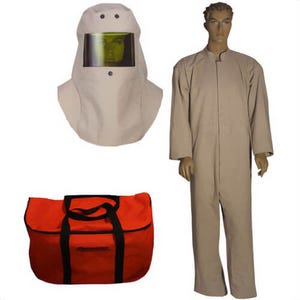 Cementex HRC4-CK-2X Coverall Kit in a Deluxe Backpack, Khaki, 40 cal/cm², 2X