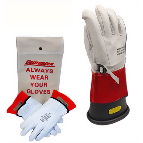 Cementex IGK00-11-10B Glove Kit, Class 00, 11 in, Size 10, Black