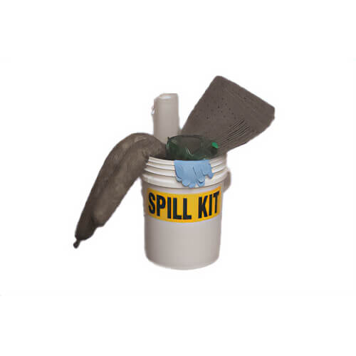 CEP GPSK5 Universal Spill Kit, Contains: Plastic Pail with Lid, Pads, Socks, Goggles, Gloves and Disposable Bag