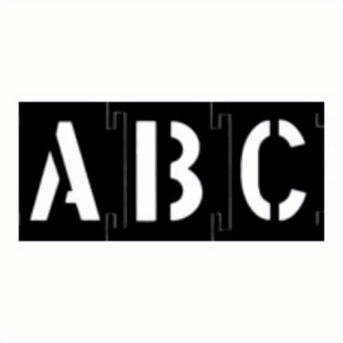 C.H.Hanson® 10198 46 pc Economy Grade Interlocking Letter and Number Stencil Set, 6 in H, Black, PVC