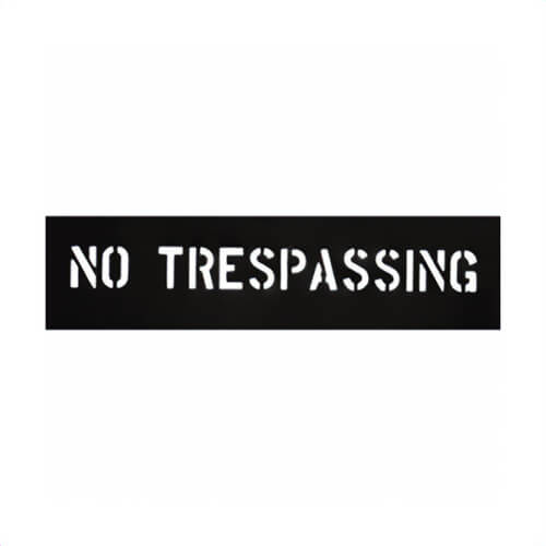 C.H.Hanson® 12403 Economy Grade Reusable Commercial Stencil, NO TRESPASSING, 2 in H, PVC