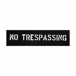 C.H.Hanson® 12403 Economy Grade Reusable Commercial Stencil, NO TRESPASSING, 2 in H, PVC