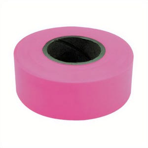 C.H.Hanson® 17003 Flagging Tape, Fluorescent Pink, 150 ft L x 1-3/16 in W, PVC