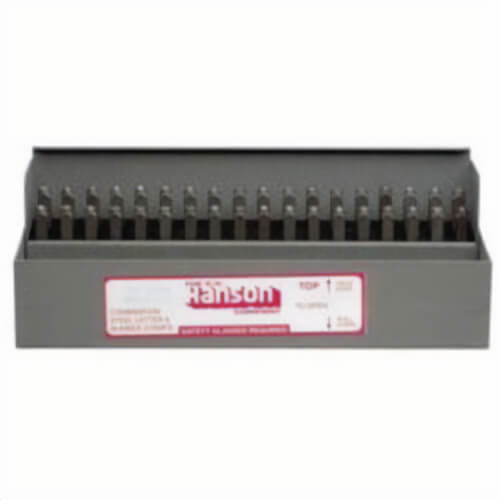 C.H.Hanson® 20622 36 pc Letter and Number Stamp Set, A to Z, 0 to 9, Ampersand (&), 1/16 in H Character, 1/4 in Shank