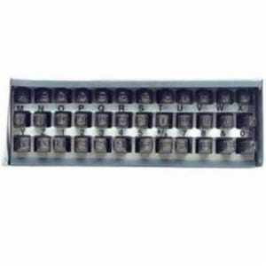 C.H.Hanson® 21624 36 pc Heavy Duty Letter and Number Stamp Set, A to Z, 0 to 9, Ampersand (&), 3/32 in H Character, 5/16 in Shank