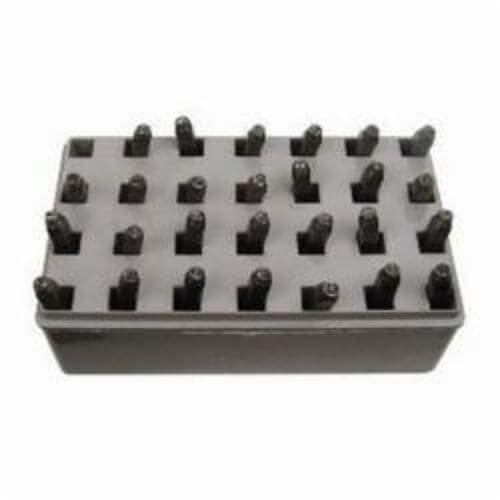 C.H.Hanson® 20400 27 pc Letter Stamp Set, A to Z, Ampersand (&), 1/2 in H Character, 5/8 in Shank