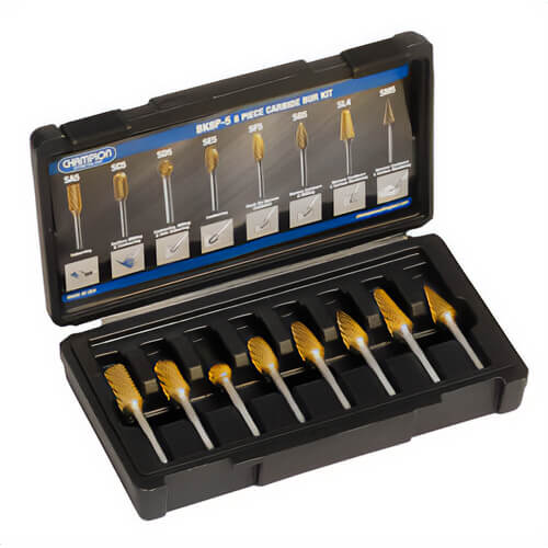Champion Cutting Tool BK8P-5 Titanium Coated Bur Kit, 8 pc