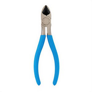 Channellock® 436 Box Joint Diagonal Cutting Plier, 0.85 in High Carbon Steel Jaw, 6 in OAL, Knife/Anvil Cut, Blue® Grip Handle