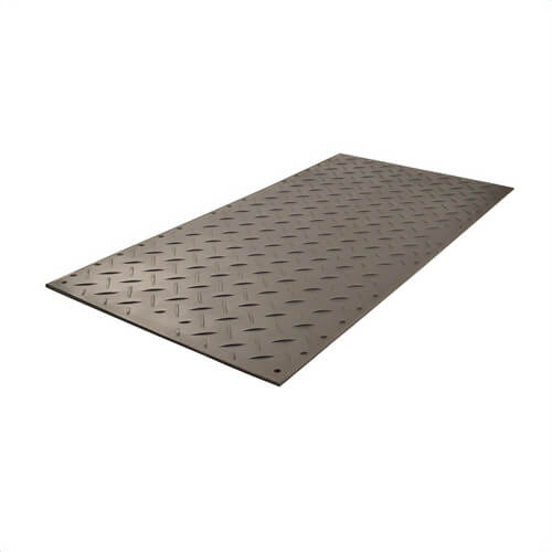 Checkers AM48 Alturnamat® Ground Protection Mat, 8 ft L x 4 ft W x 0.72 in thick, Black, HDPE