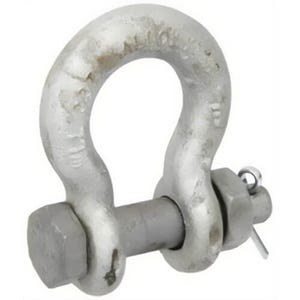 CM® M858AG Alloy Anchor Shackle, Galvanized Bolt, Nut and Cotter, 50 ton Working Load Limit, 2 in