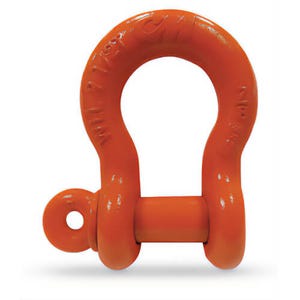 CM® M652AP Alloy Anchor Shackle, Orange Powder Coated Screw Pin, 7 ton Working Load Limit, 3/4 in