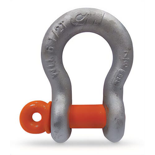 CM® M654A Alloy Anchor Shackle, Self Colored Screw Pin, 12.5 ton Working Load Limit, 1 in