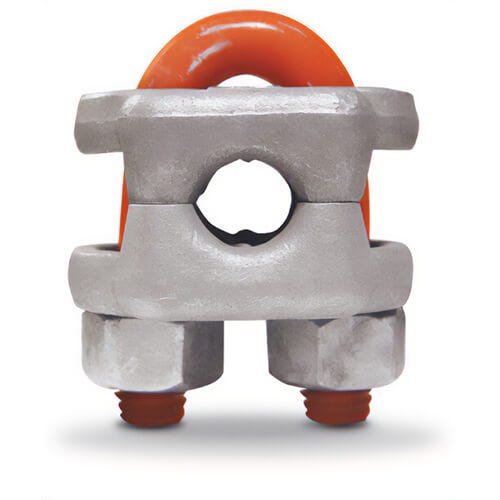 CM® M254B Bundling Clip, 3/4-10 UNC Thread, Galvanized, 225 ft-lb Torque, 1 in Wire Rope Choker