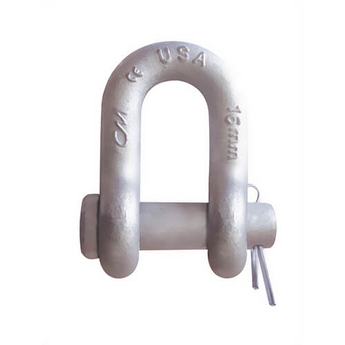 CM® MC654G Carbon Anchor Shackle, Galvanized Screw Pin, 8-1/2 ton Working Load Limit, 1 in