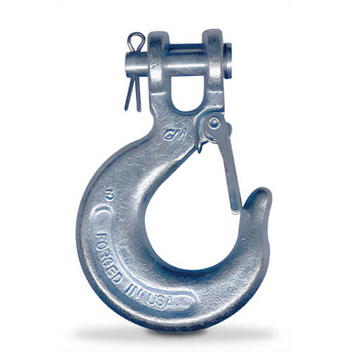 CM® 66173 Clevis Slip Hook with Latch, Grade 30/43, 2,600 lb Working Load Limit, 1/4 in