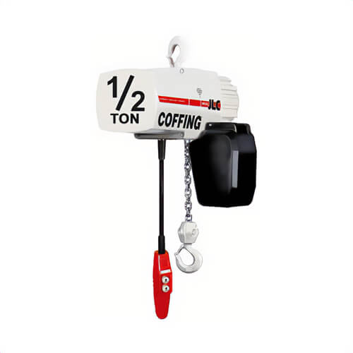 CM® 08223W Coffing® JLC Electric Chain Hoist, 1 Reeving, 1.25 in Throat Opening, 20 ft Lift, 16 FPM, 115V Control, 1/2 ton
