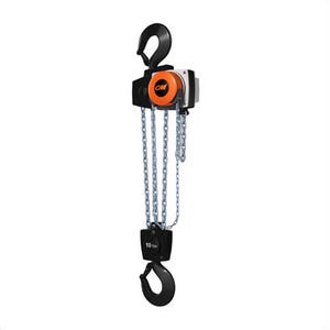 CM® HU10000GB30 Hurricane™ 360° Hand Chain Hoist with Army-Type Integrated Geared Trolley, 3 Reeving, 30 ft Lift, 10 ton