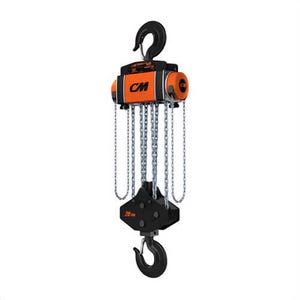 CM® HU20000GB30 Hurricane™ 360° Hand Chain Hoist with Army-Type Integrated Geared Trolley, 6 Reeving, 30 ft Lift, 20 ton