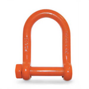 CM® M7157P Long Reach Shackle, 34000 lb Load, 1-1/2 in, 1-1/2 in Screw Pin, Orange Powder Coated