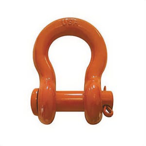 CM® M351P Super Strong Anchor Shackle, 4.5 ton Load, 5/8 in, 3/4 in dia Round Pin, Orange Powder Coated