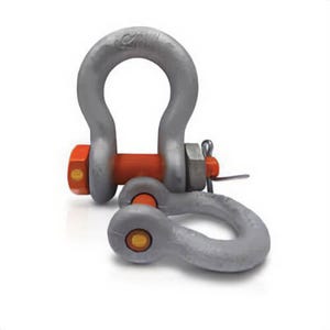 CM® M653A Anchor Shackle, 9.5 ton Load, 7/8 in, 1 in dia Screw Pin, Self-Colored