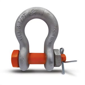 CM® M858 Super Strong Anchor Shackle, Self Colored Bolt, Nut and Cotter, 35 ton Working Load Limit, 2 in