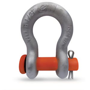 CM® M358 Super Strong Anchor Shackle, Self Colored Round Pin, 35 ton Working Load Limit, 2 in