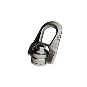 Codipro SS.FE.DSR U 516 Female Stainless Steel Double Swivel Lifting Ring, 5/16 in-18 UNC, 5 ft-lb, 650 lb Working Load Limit