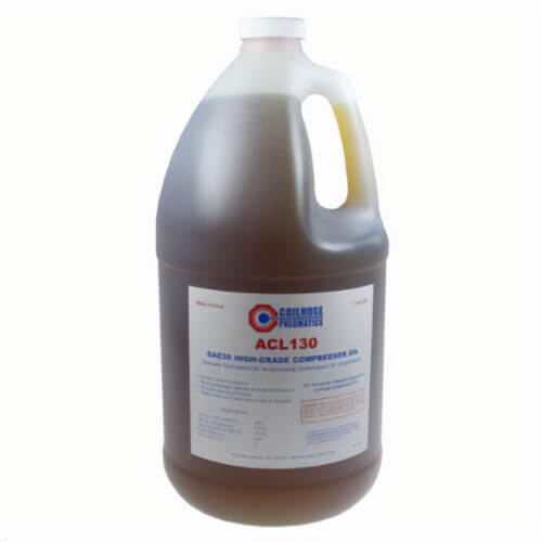Coilhose® ACL130 Air Compressor Oil, 128 oz Jug, Petroleum, Compressor Oil Is Comprised of A non-detergent