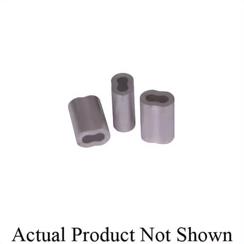 Continental 5004-6 Oval Sleeve, 3/16 in, Aluminum, Use with Cable