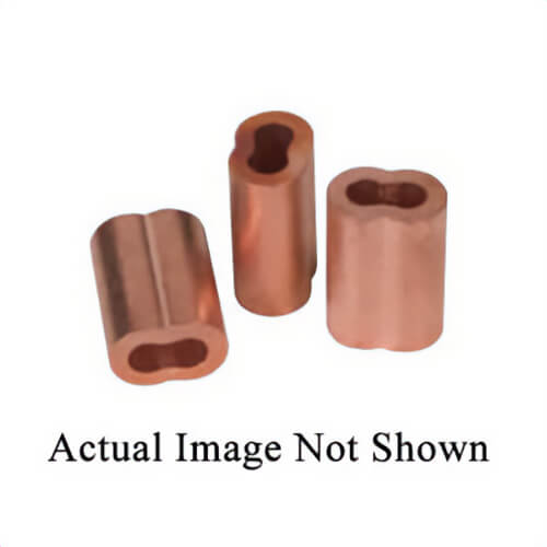 Continental 5006-12 Oval Sleeve, 3/8 in, Copper, Zinc Plated, For Use with Cable