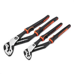 Crescent | Apex® RTZ2CGVSET2 Pliers Set, 10 in & 12 in T&G V-Jaw Dual Mat