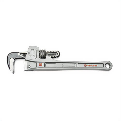 Crescent® CAPW10S Slim Jaw™ Straight Pipe Wrench, 9 in OAL, Aluminum Handle, Powder Coated