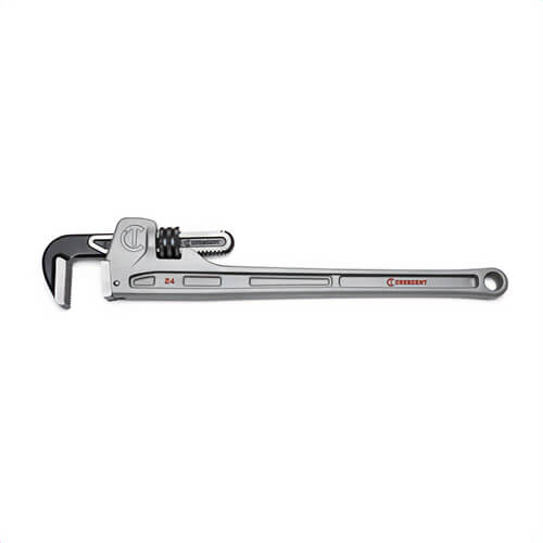 Crescent® CAPW24 Straight Pipe Wrench, 20-1/2 in OAL, Aluminum Handle, Powder Coated