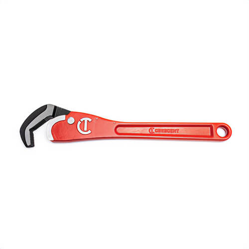 Crescent® CPW16S Straight Pipe Wrench, 16.17 in OAL, Steel Handle, Self Adjustment, Powder Coated