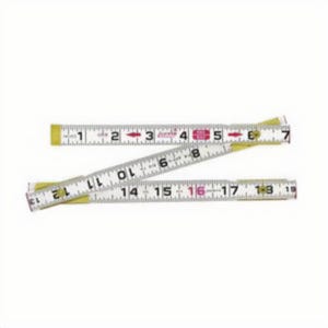 Lufkin® 066SN Red End® Flat Reading Rule, Graduations 16ths, 6 ft L, Wood