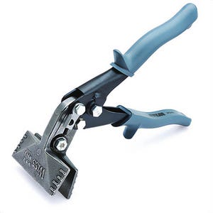 Wiss® WS4N Hand Seamer, 18 ga Metal Gauge, 3-1/4 in W x 1-1/4 in D Jaw, Forged Steel Jaw, Graduations: 1/4 in, Matte Black, 9 in L