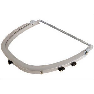 MCR Safety 102 Faceshield Headgear, Silver, Aluminum/Metal Frame, Use with Hard Hat