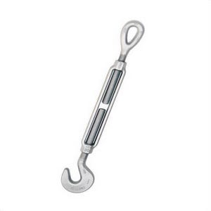 Crosby® 1030878 HG-225 Turnbuckle, Hook/Eye, 3/4 in Thread, 3000 lb Working, 18 in Take Up, 30.85 in L Close, Steel