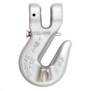 Crosby® 1049498 L-1338 Cradle Grab Hook, 3/8 in Trade, 8800 lb Load, 100 Grade, Clevis Attachment