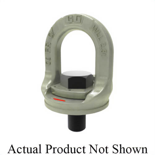 Crosby® 1068452 SL-150 Slide-Loc™ Lift Point, 3.2 ton Load, 90° Pivot, 360° Swivel, 0.76 in dia Bail, 1-8 UNC Thread