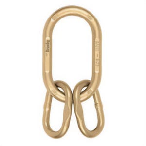 Crosby® 1014739 A-345W Master Link Assembly with Engineered Flat, 3/4 in Trade, 12300 lb Load, 80/100 Grade, Alloy Steel